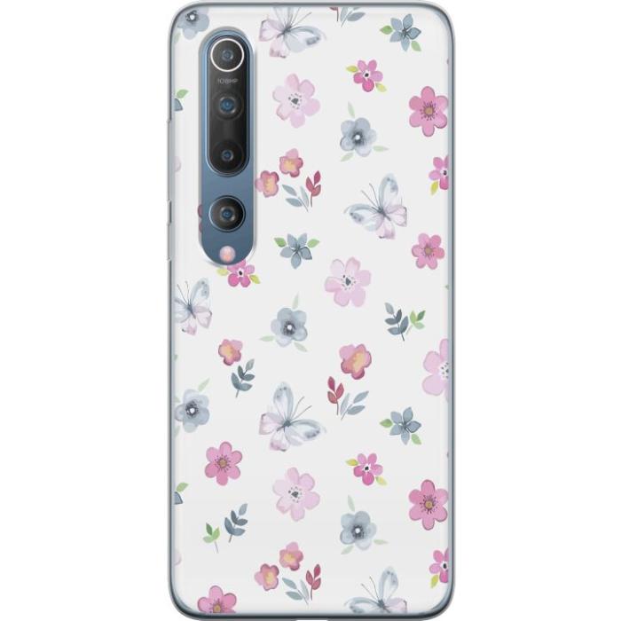 iSecrets - Mobilskal till Xiaomi Mi 10 5G med Blommor och fjärillar