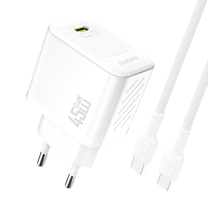 Dudao 45W väggladdare USB-C med kabel fast charging station