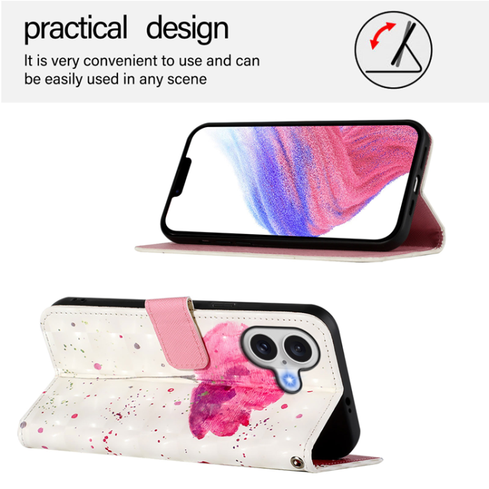 A-One Brand - iPhone 17 Plånboksfodral Printing Pattern Med Strap