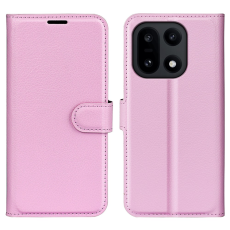 Amorus - AMORUS OnePlus 15 Plånboksfodral Litchi Shockproof - Rosa