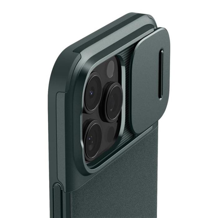 Spigen - Spigen iPhone 16 Pro Max Mobilskal MagSafe Optik Armor - Grön