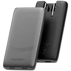 ENERGEA - Energea Snabbladdare 65W 2xUSB-C 3.0 (US/UK/EU) TravelWorld Edge - Graphite
