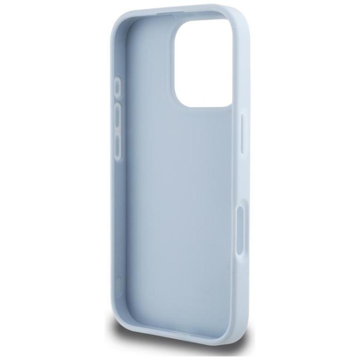 Guess - Guess iPhone 16 Pro Max Mobilskal Grained Big 4G Small Classic Logo - Blå