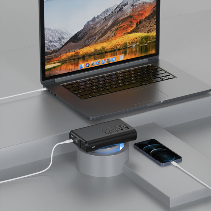 Celly - Celly PowerBank 20000 mAh 65W PD - Svart