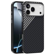ABEEL - ABEEL iPhone 17 Pro Mobilskal MagSafe Carbon Fiber - Svart / Silver