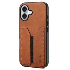 DENIOR - DENIOR iPhone 17 Mobilskal Elastic Korthållare - Brun