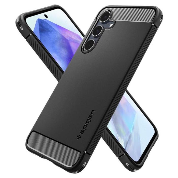Spigen - Spigen Galaxy A55 5G Mobilskal Rugged Armor - Svart