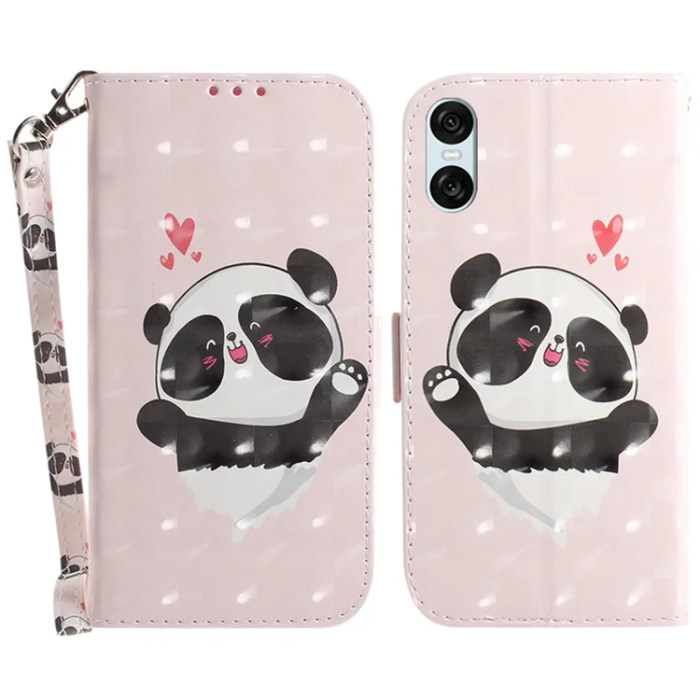 A-One Brand - Sony Xperia 10 VI Plånboksfodral 3D Pattern - Panda