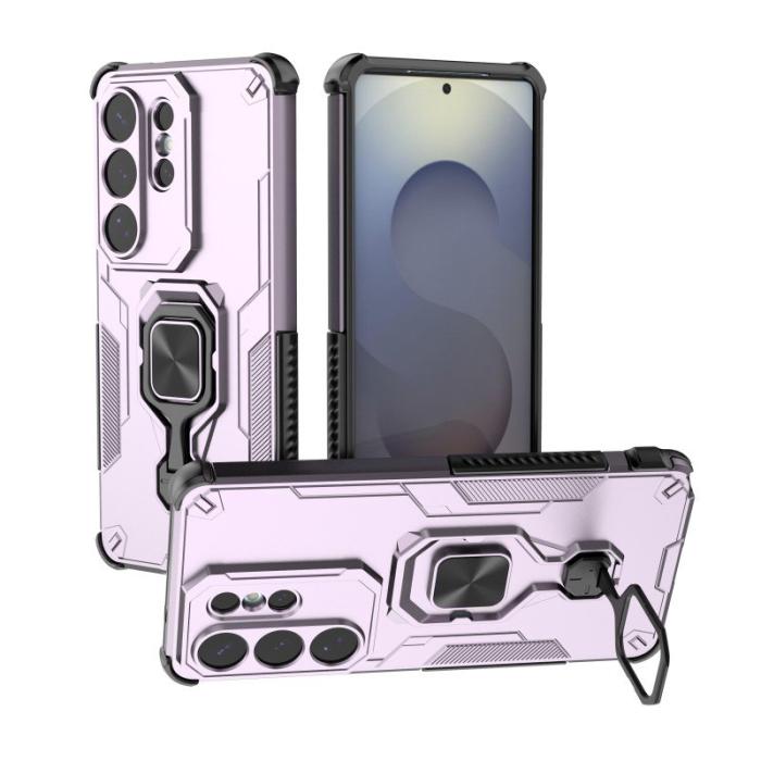 WANLONFENG - WANLONFENG Mobilskal till Samsung Galaxy S26 Ultra Plast Kickstand - Lila