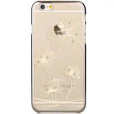 Comma - Comma BaksideSkal till Apple iPhone 6 / 6S - Guld Blommor