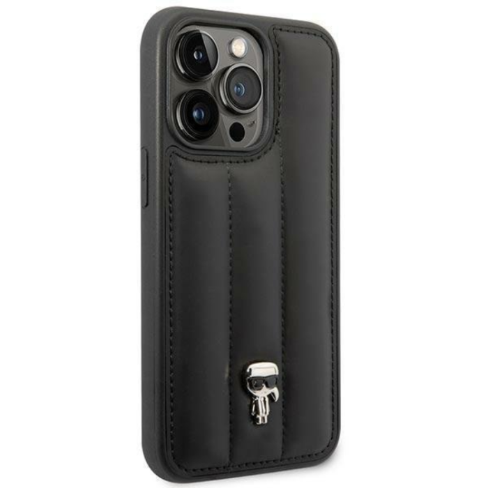 UTGATT5 - Karl Lagerfeld iPhone 14 Pro Skal Puffy Ikonik Pin - Svart