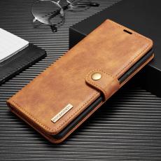 DG.MING - DG.MING Detachable Äkta Läder Plånboksfodral Galaxy S21 Ultra - Brun