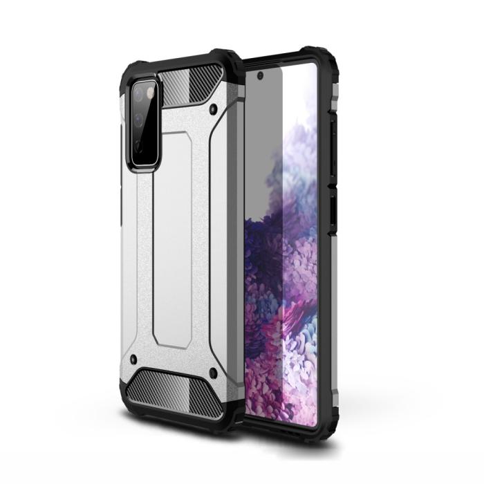 A-One Brand - Armor Guard Hybrid Mobilskal Galaxy S20 FE - Silver