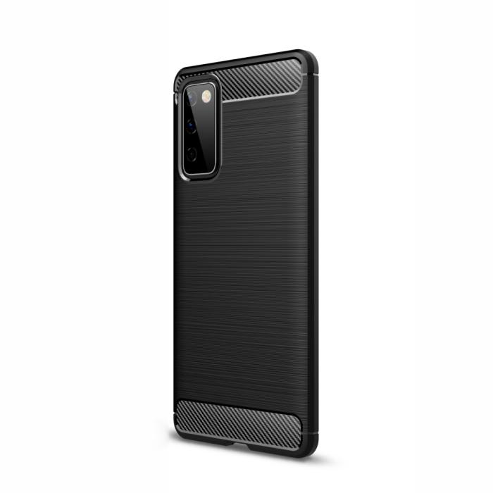 A-One Brand - Carbon Fibre Mobilskal Galaxy S20 FE - Svart
