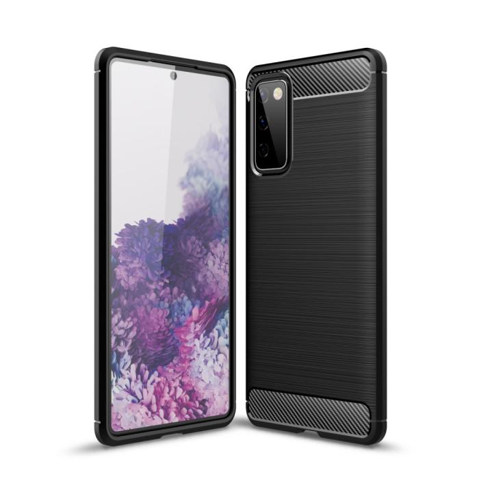A-One Brand - Carbon Fibre Mobilskal Galaxy S20 FE - Svart