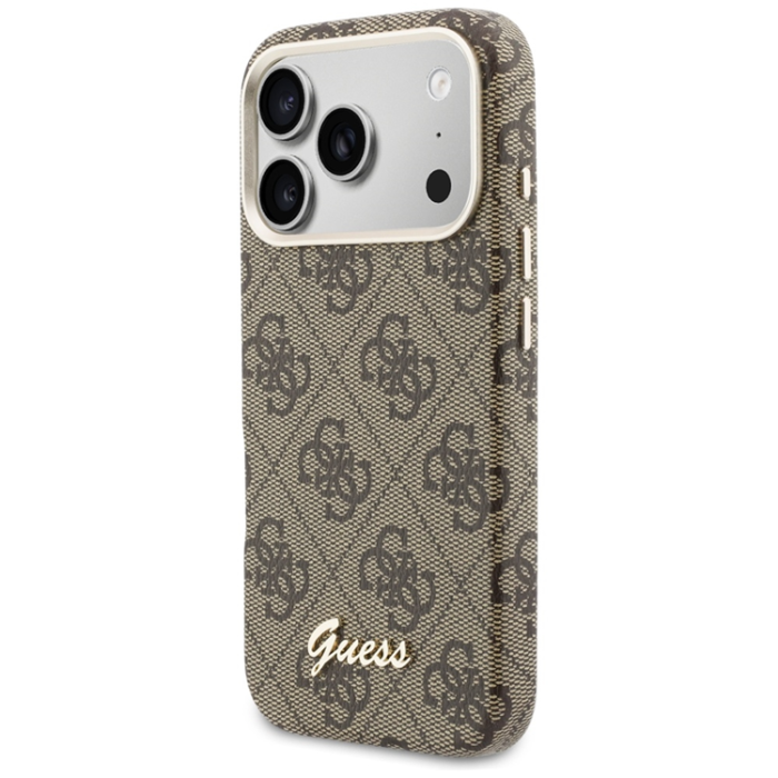 Guess - Guess Mobilskal För iPhone 17 Pro MagSafe 4G Script - Brun