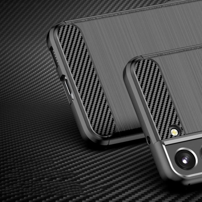 OEM - Galaxy S23 Plus Skal Carbon Silicone Flexible - Svart