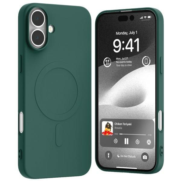 Mercury iPhone 16 Plus Mobilskal MagSafe Semi-Silikon - Grön | 2353 | AlltMobil