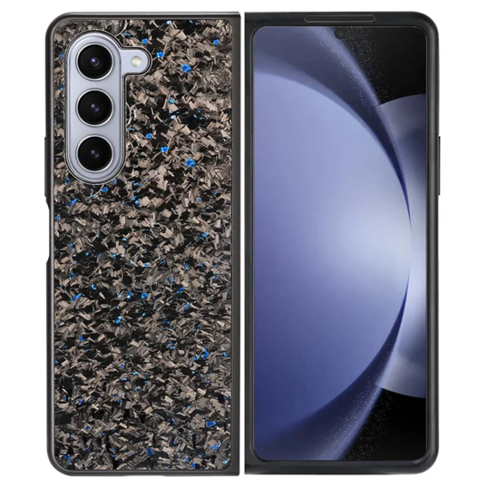 A-One Brand - Galaxy Z Fold 5 5G Mobilskal Aramid Fiber Forged Texture - Blå