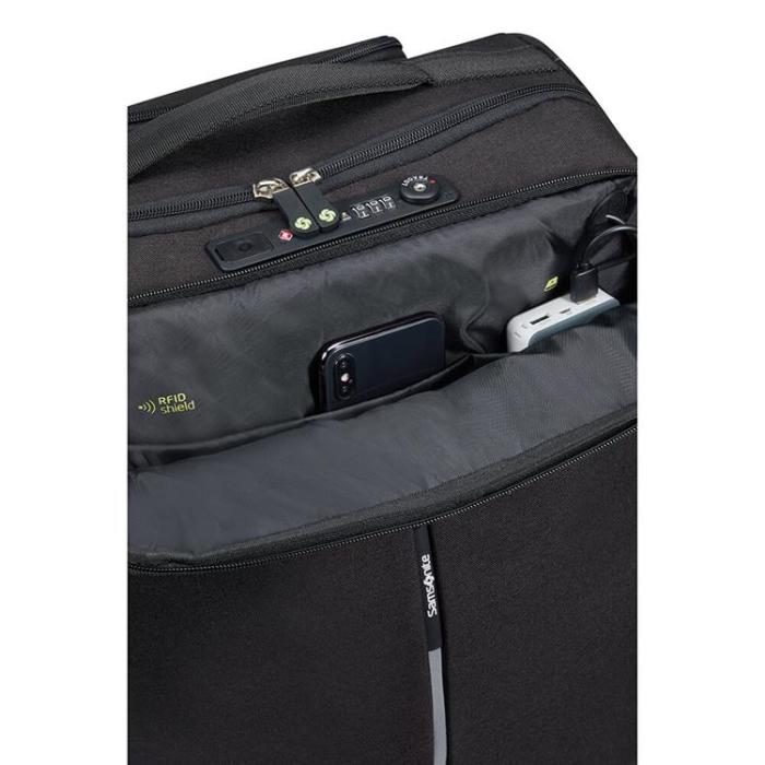 Samsonite - SAMSONITE SECURIPAK Duffelväska med hjul 55cm - Svart