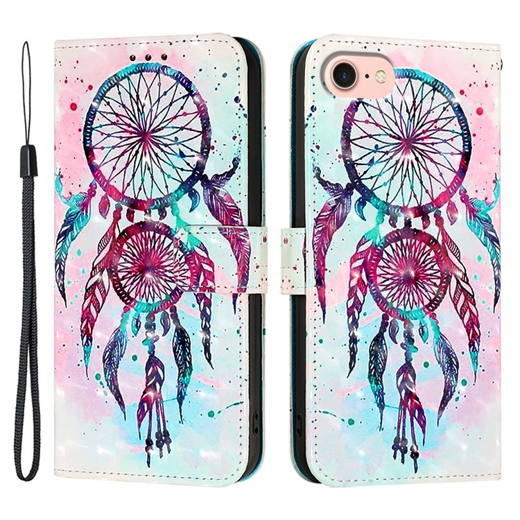 iPhone 16e Plånboksfodral Printing Pattern Med Rem | 2353 | AlltMobil