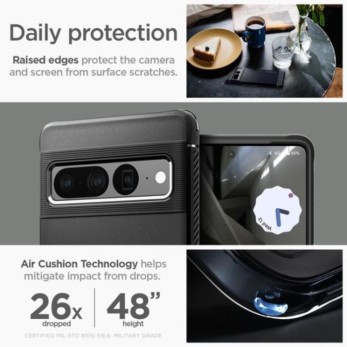 Spigen - Spigen Google Pixel 7 Pro Skal Rugged Armored - Svart