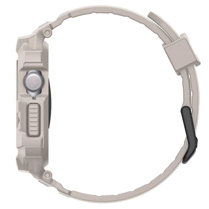 Spigen - Spigen Apple Watch 10/11 (46mm) Armband Rugged Armor Pro - Beige