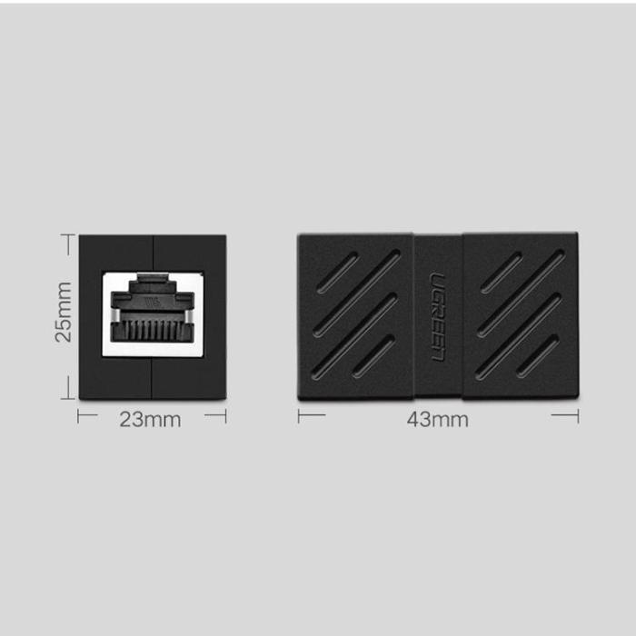 Ugreen - Ugreen Nätverk Adapter Cat 7 RJ45 10 Gbps - Svart