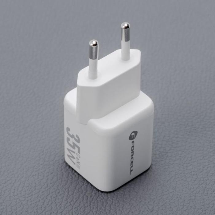 Forcell - Forcell Mini Snabbladdare 35W USB-C/USB-A GaN III QC4.0 PD