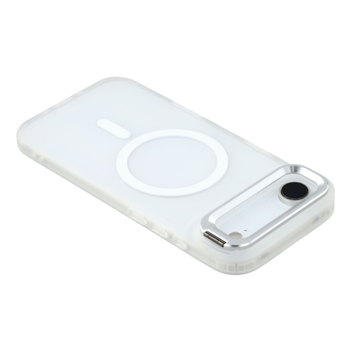 A-One Brand - iPhone Air Mobilskal MagSafe Lins Kickstand - Transparent Vit