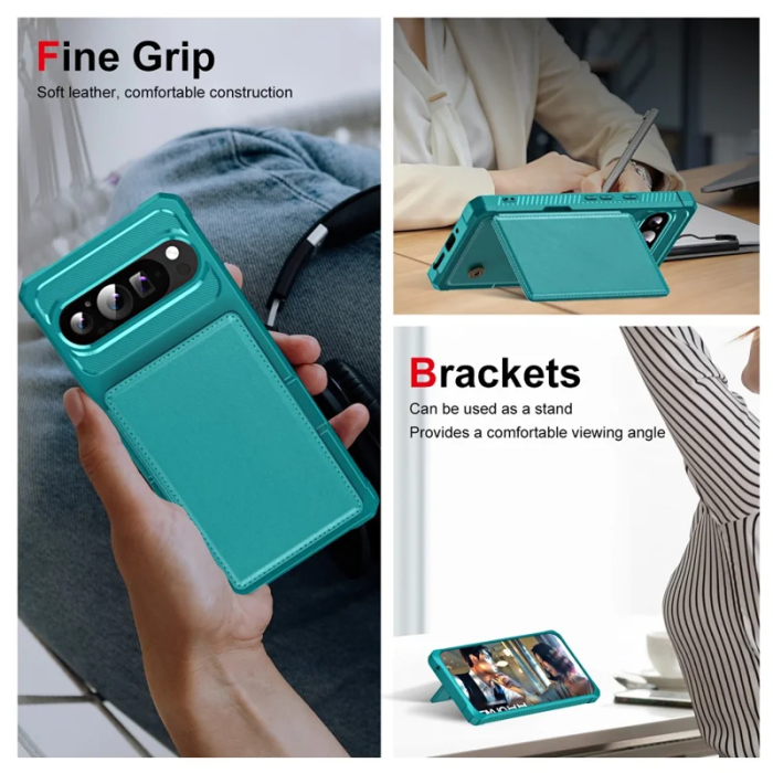 A-One Brand - Google Pixel 10 / Pixel 10 Pro Mobilskal korthållare - Grön