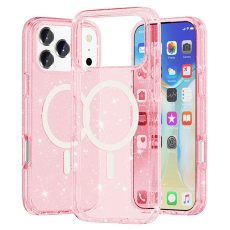A-One Brand - iPhone 17 Pro Max Mobilskal MagSafe Puderglitter - Rosa