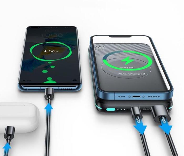 UTGATT - Joyroom Magnetisk Magsafe Powerbank 10000 mAh - Svart