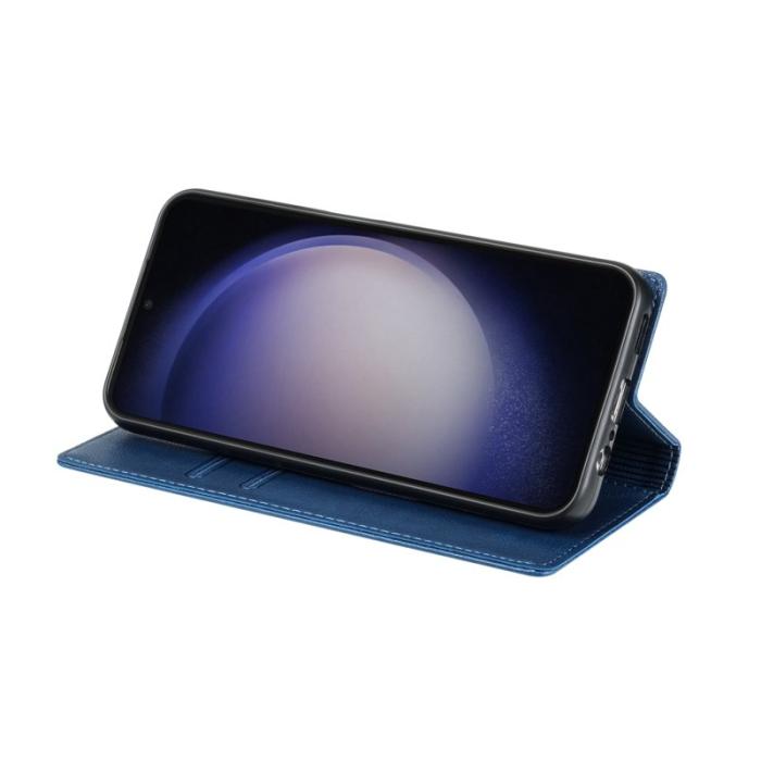 OEM - Samsung Galaxy S26 Plånboksfodral Magnetstängning Konstläder - Blå