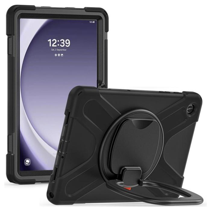 A-One Brand - Galaxy Tab A9 Plus Skal Kickstand Handle Grip - Svart