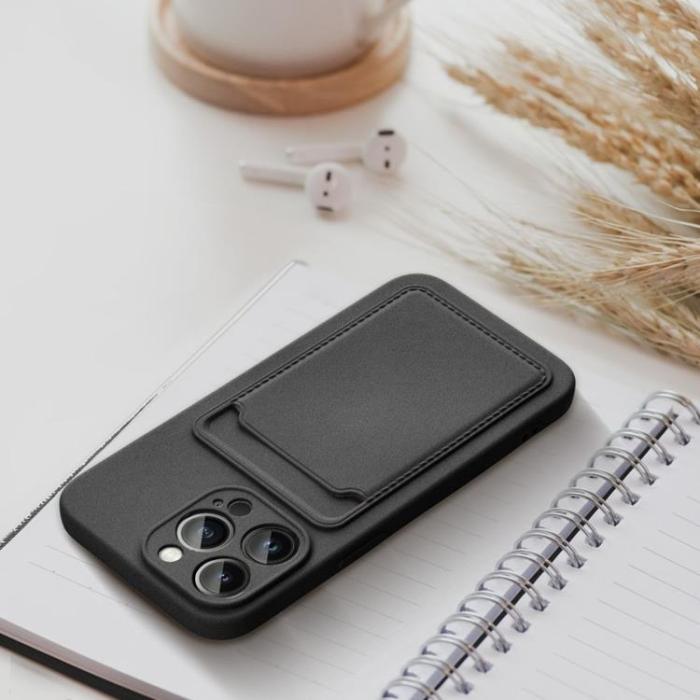 Forcell - Forcell Apple iPhone 12 Skal Korthållare - Svart