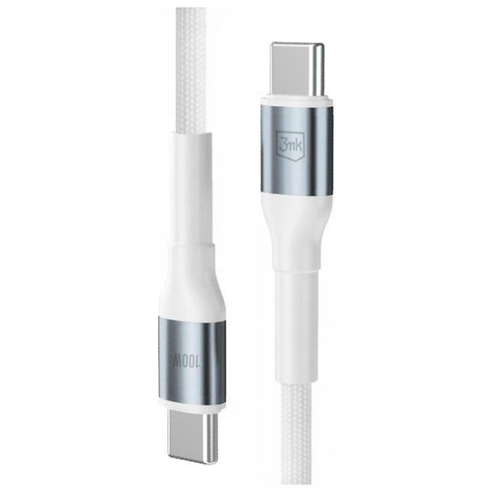 3MK - 3MK USB-C till USB-C 100W kabel 20V/5A 1m N-SERIES Hyper - Vit