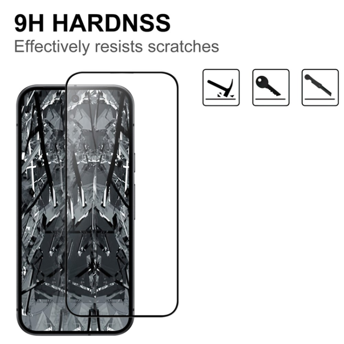 A-One Brand - Google Pixel 10 Pro XL Härdat Glas Skärmskydd Full Glue - Svart