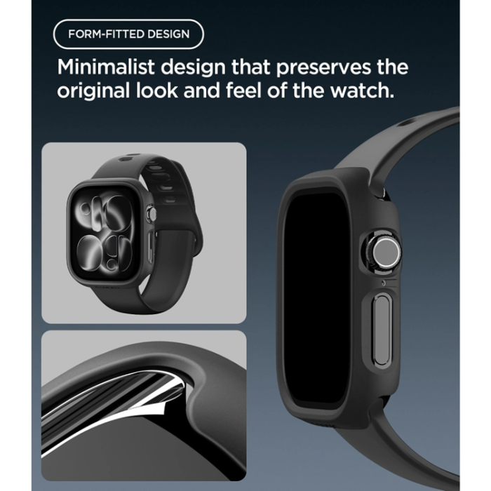 Spigen - Spigen Skal För Apple Watch 10/11 (42mm) Thin Fit - Svart