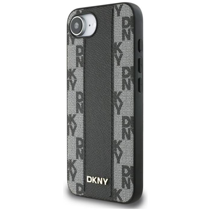 DKNY - DKNY iPhone 16e Mobilskal MagSafe Läder Checkered Mono