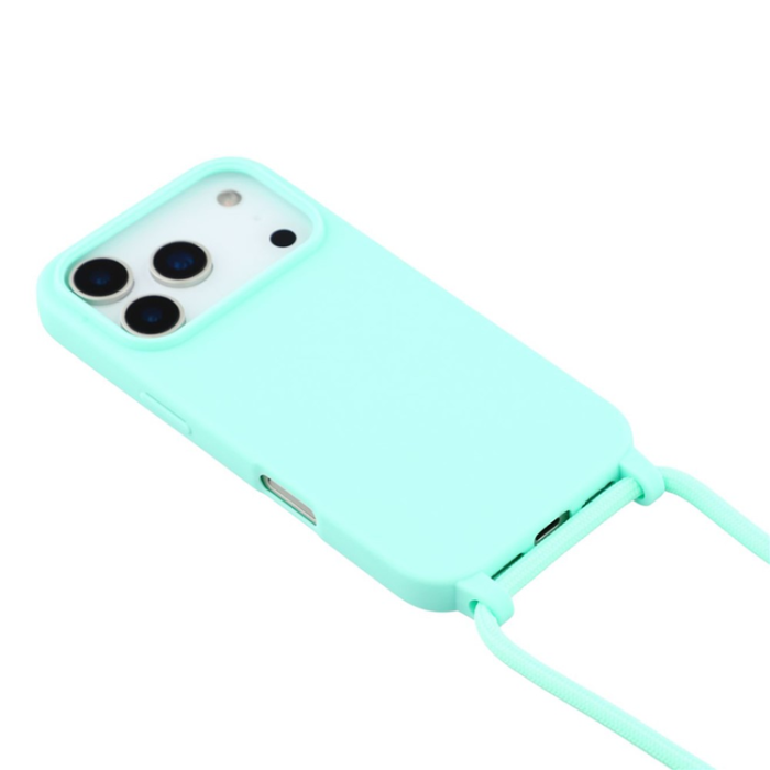 A-One Brand - iPhone 17 Pro Max Mobilskal TPU Shockproof med Lanyard - Mintgrön