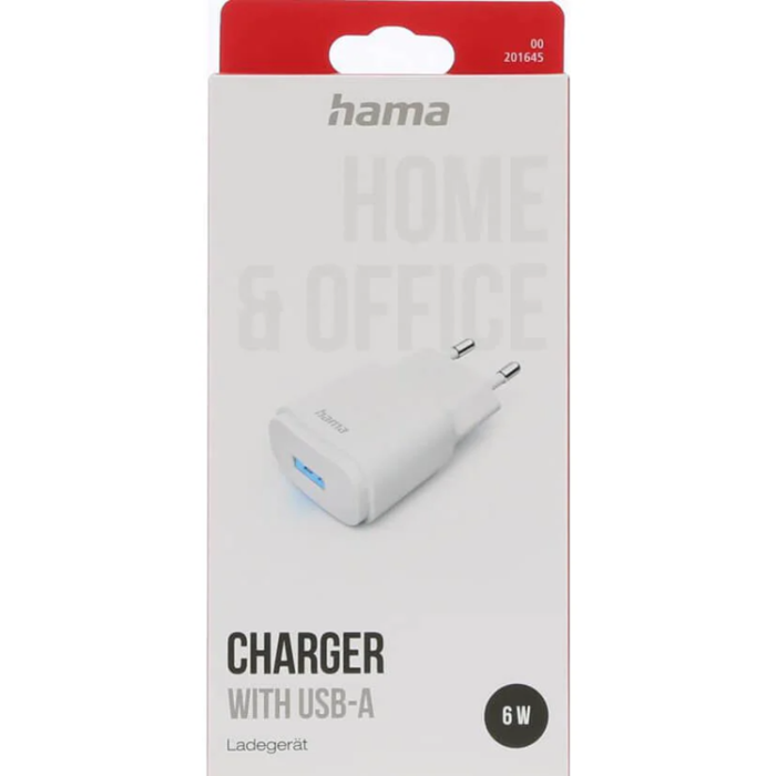 Hama - Hama Väggladdare 6W 1xUSB-A - Vit