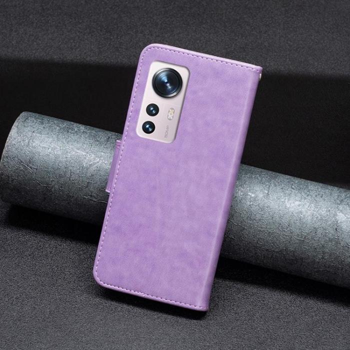 A-One Brand - Butterfly Imprinted Plånboksfodral Xiaomi 12/12X - Lila