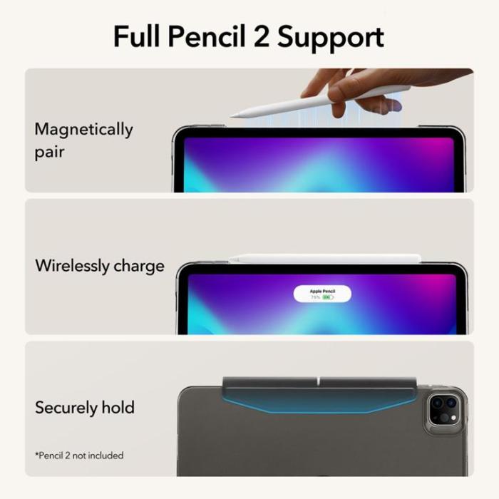 UTGATT1 - ESR iPad Pro 12.9 (2022/2021) Fodral Ascend Trifold - Grå