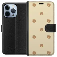 Gustaf - Pl&aring;nboksfodral till Apple iPhone 13 Pro med Bj&ouml;rnm&ouml;nster