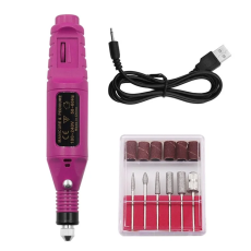 OEM - Elektrisk Nagelfilsset USB Uppladdningsbar - Rose