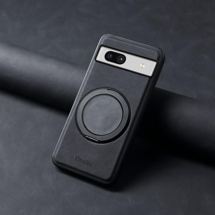 DENIOR - DENIOR Google Pixel 7a Magnetfodral med ställ i Konstläder - Svart
