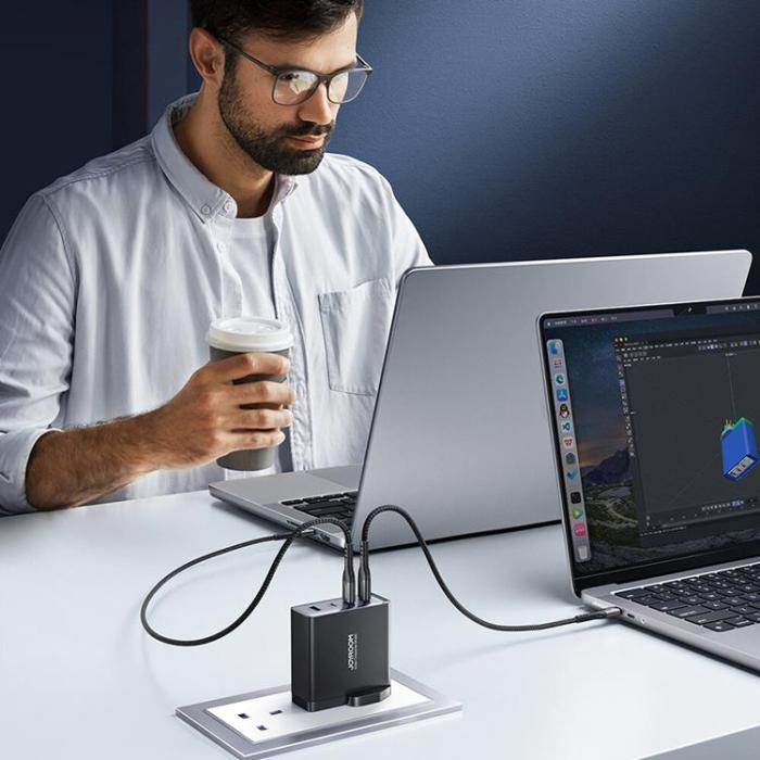 Joyroom - Joyroom Väggladdare 3x USB-C/USB-A 140W USB-C 240W Kabel 1.2m