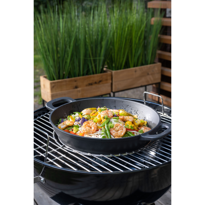 Mustang - Mustang Wokpanna i gjutjärn Multigrill 30 cm