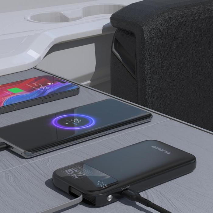 Dudao - Dudao Powerbank 10000 mAh 22.5W PD med Inbyggd Kabel K31 - Svart